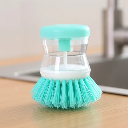 Kitchen Wash Pot Dish Brush Washing Utensils with Washing Up Liquid Soap Dispenser